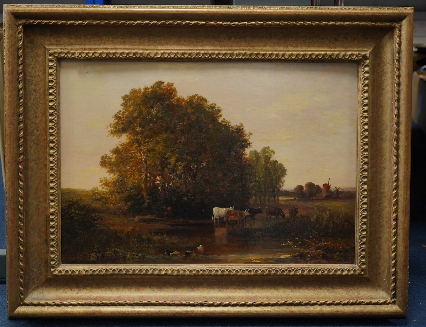 Arthur Gordon (1883-1944), pair of oils on canvas, Frith Farm, Dover and The Lock below Gallows Bridge, Brentford, unsigned, each inscribed in ink verso, 34 x 49cm. Condition - fair to good